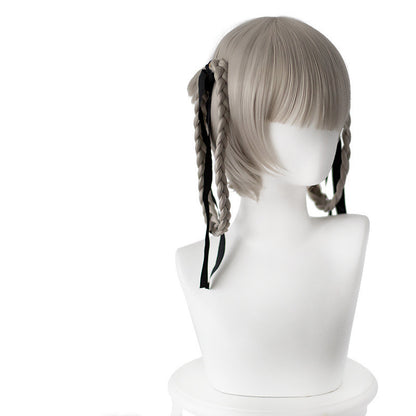 Blue And Gray Twist Braid Ring Cosplay Wig | Magic Stories