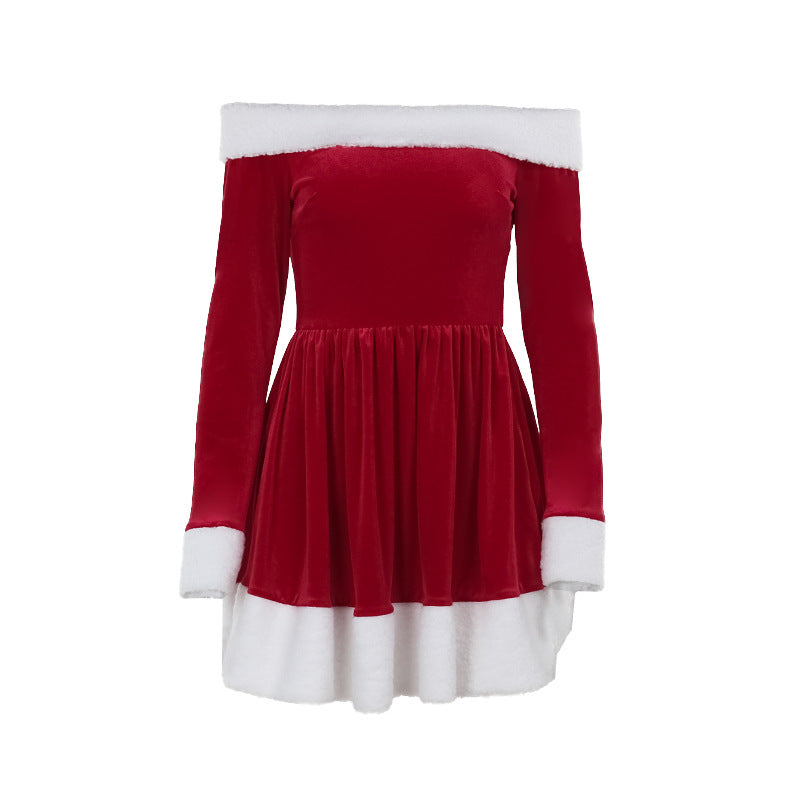 Women's Christmas Costume Santa Dress Plush | Magic Stories
