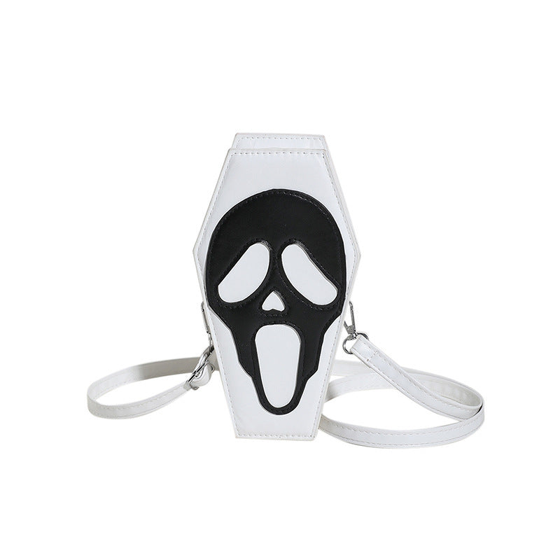 Halloween Coffin-Shape Shoulder Bag — back view