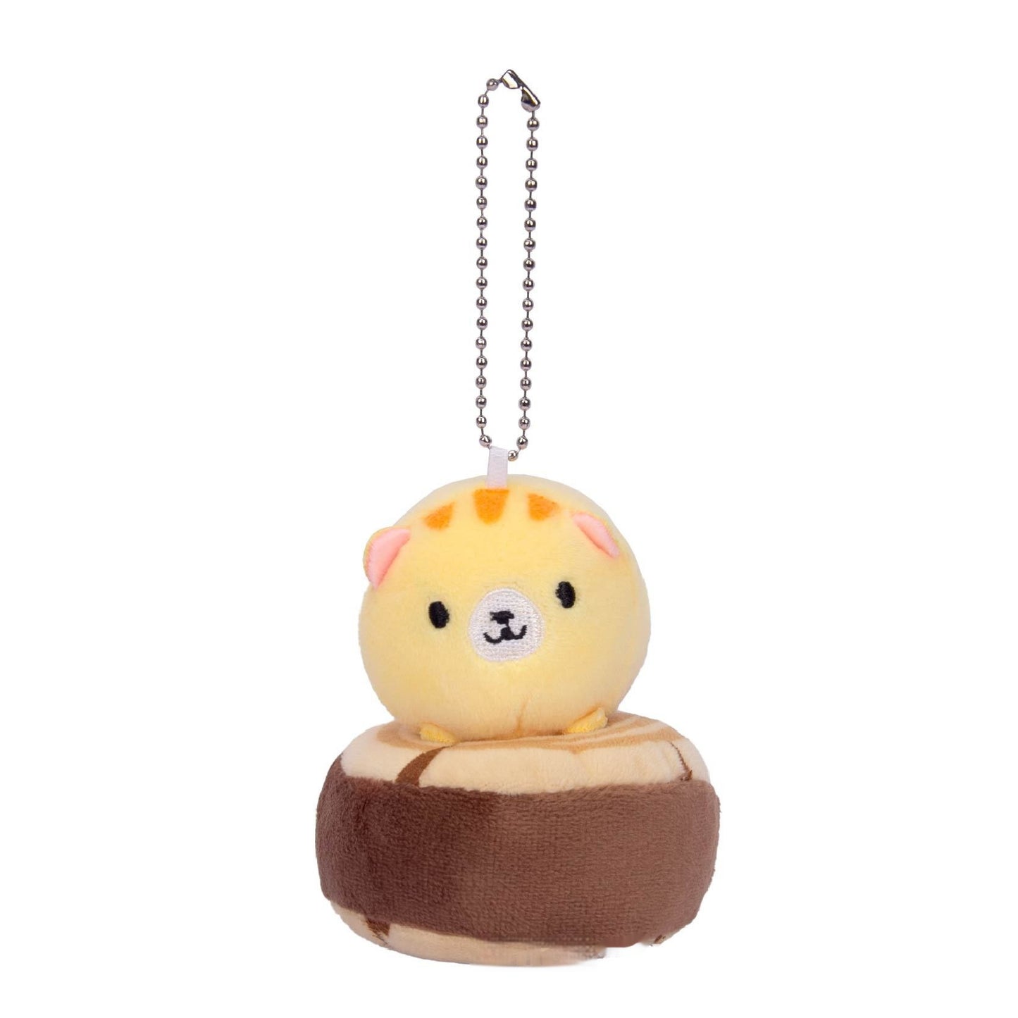 Cartoon Girlish Cat Plush Toy Plush Doll Keychain Pendant — in use