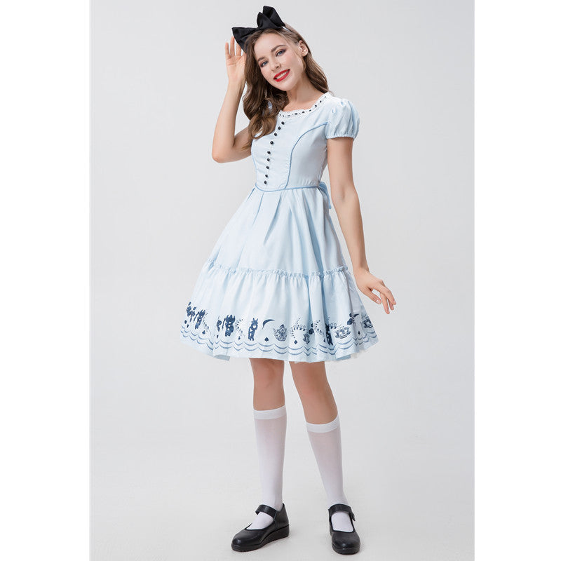 Blue Dress Maid Outfit Performance Costume | Magic Stories