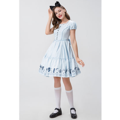 Blue Dress Maid Outfit Performance Costume | Magic Stories