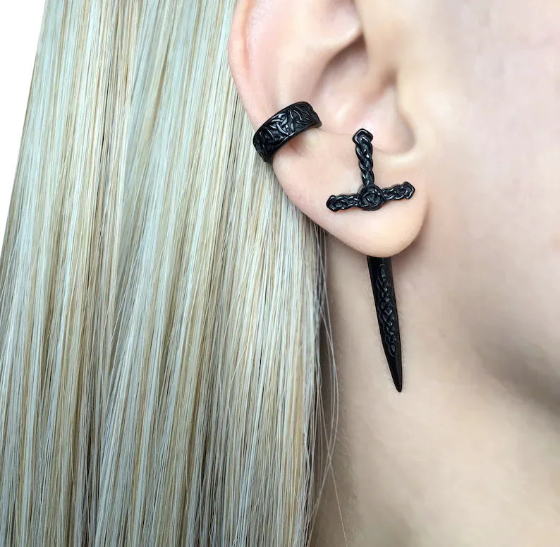 Women's Gothic Retro Sword Stud Earrings | Magic Stories