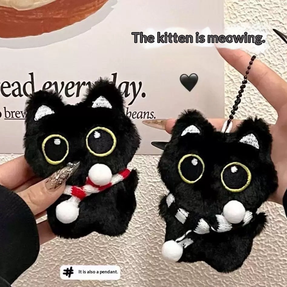 Little Black Cat Plush Doll, Keychain | Magic Stories