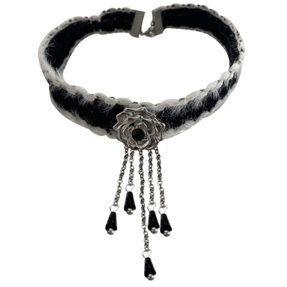 Flower Tassel Plush Choker Necklace | Magic Stories