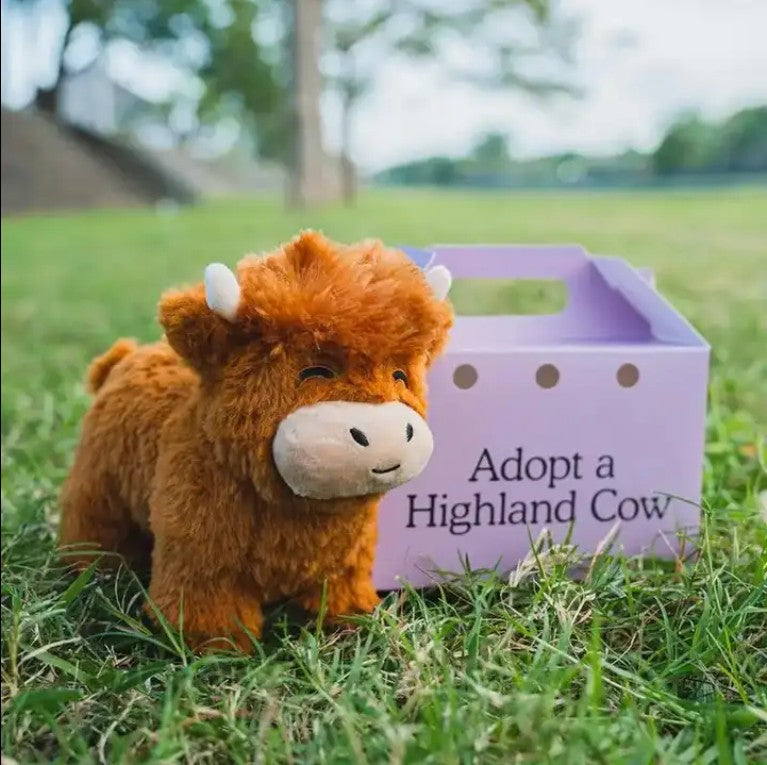 Brown Highland Cow Creative Plush Puppet | Magic Stories