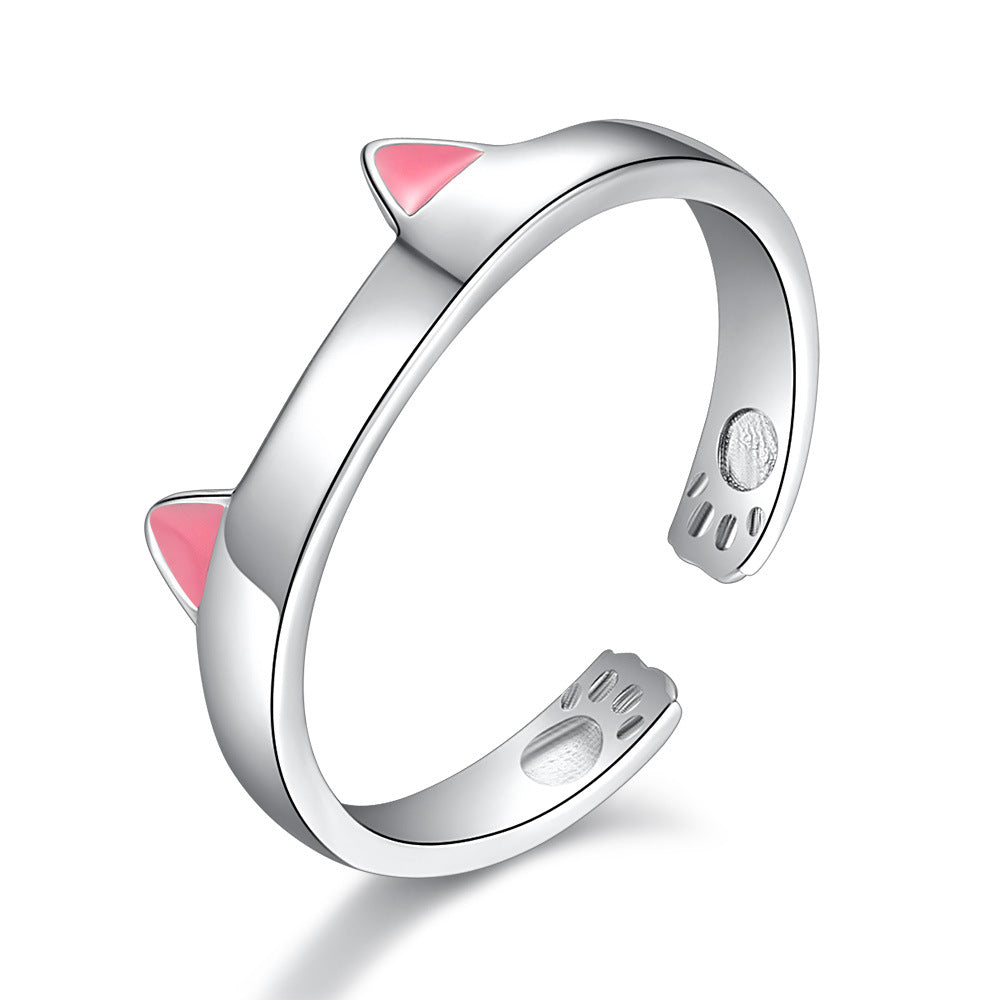 Cute cat ears paw ring — packaging