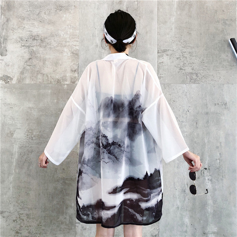 Landscape painting cloak Hanfu jacket | Magic Stories