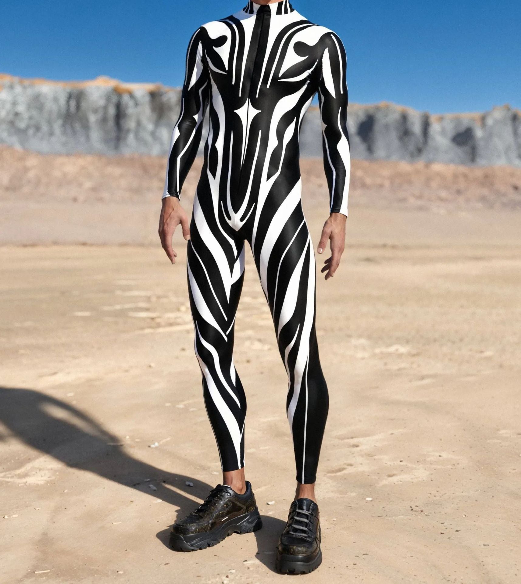 Halloween Tights 3D Digital Printing Cosplay One-piece Play Costume — detail