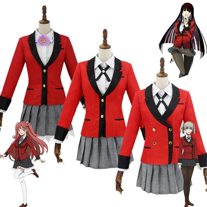 Seraph of the End Cosplay Duo — Seraph Cosplay Wig + Anime School Uniform Seifuku Set — back view