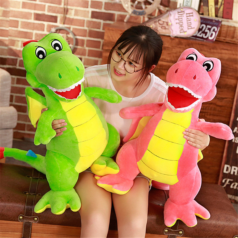 Dinosaur plush toy — Pink or Green, 75–115 cm