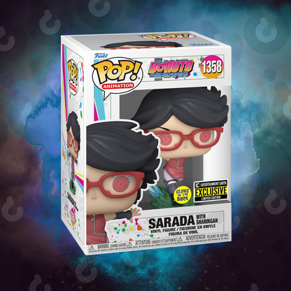 Sarada with Sharingan Glow-in-the-Dark Funko Pop! - Entertainment Earth Exclusive