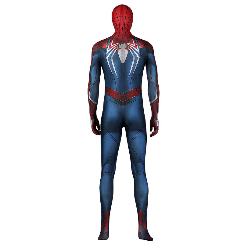 Spider-Man PS5 Peter Parker Jumpsuit Cosplay with Headgear — back view