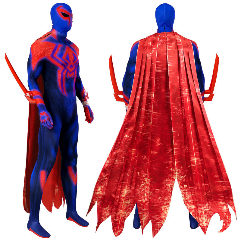Spider-Verse Spider-Man 2099 Miguel O'Hara Cosplay Costume — back view