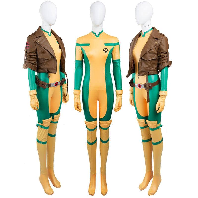 X-Men Rogue Anna Marie Cosplay Costume — back view