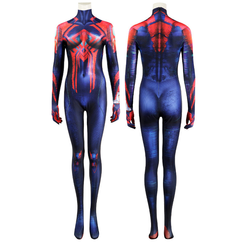 Spider-Man 2099 Miguel O'Hara Female Cosplay Costume — back view