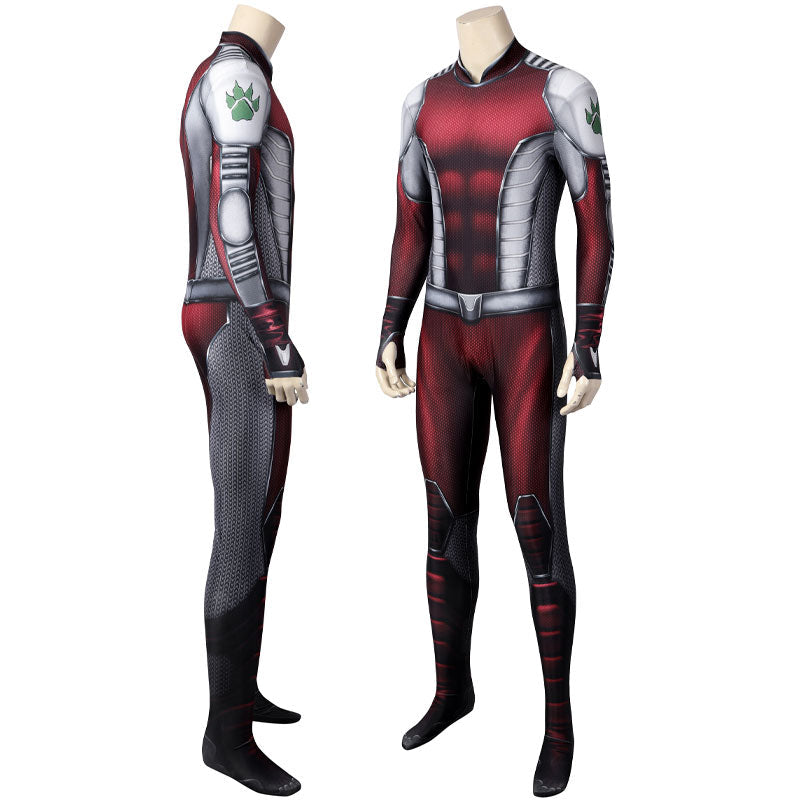 Titans Beast Boy Jumpsuits Cosplay Costume — back view