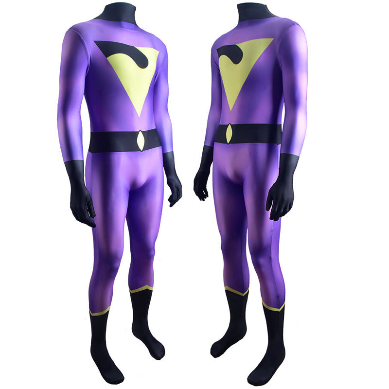 The Wonder Twins Jayna Jumpsuit Cosplay Costumes — back view