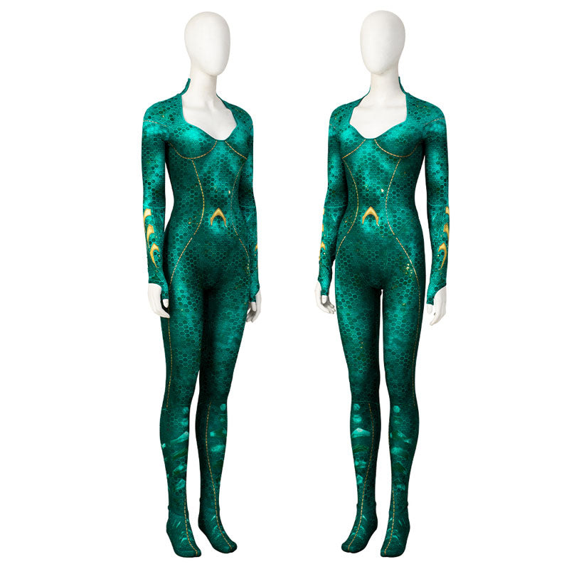 DC Aquaman Mera Jumpsuit Cosplay Costume — back view