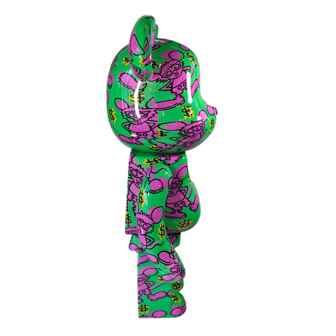 1000% Bearbrick Keith Haring 11 — back view