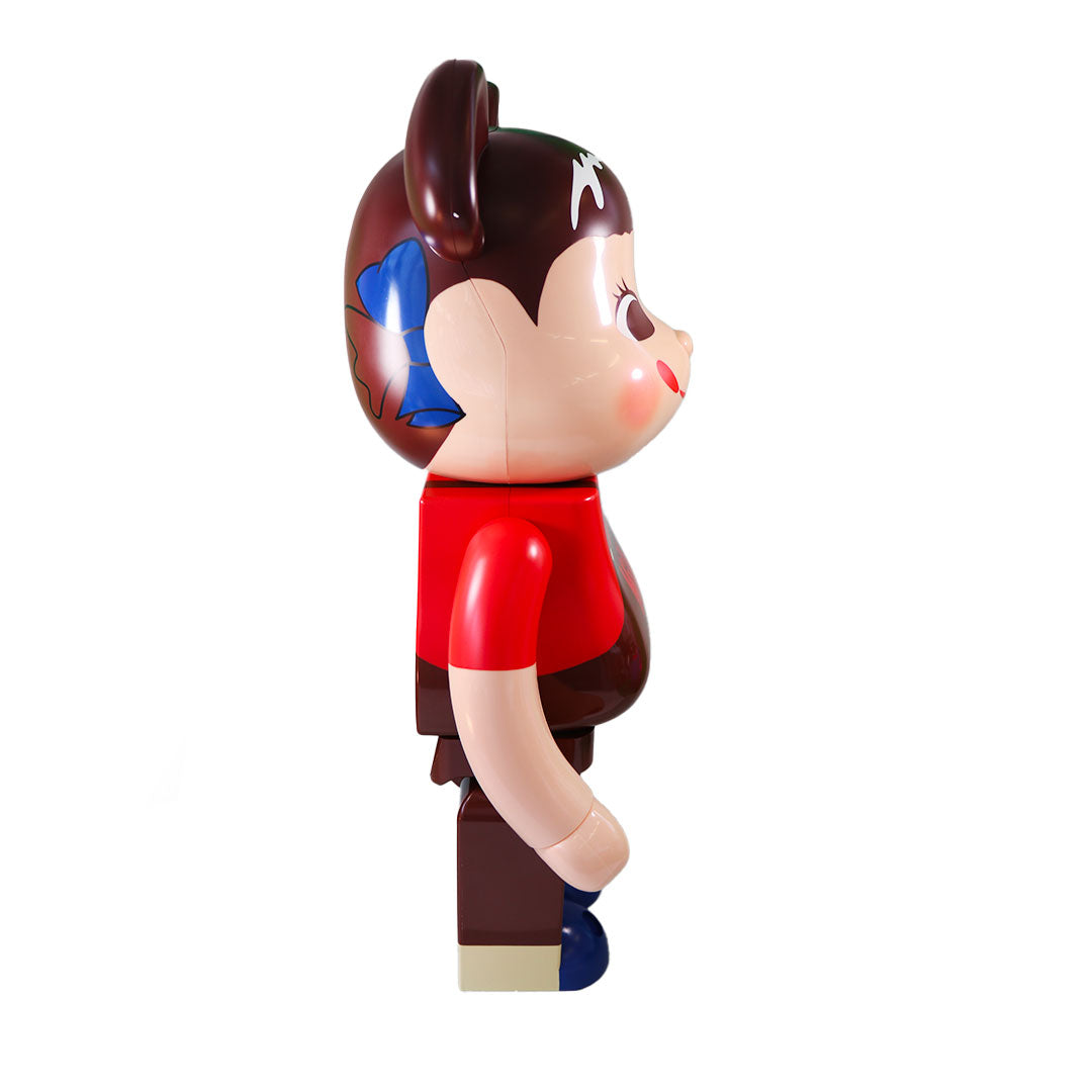 1000% Bearbrick Pekochan Chocolate Milky — back view