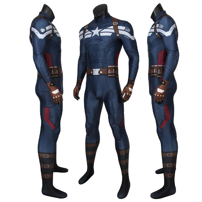 Captain America: The Winter Soldier Steve Rogers Jumpsuit Cosplay Costumes - Magic Stories