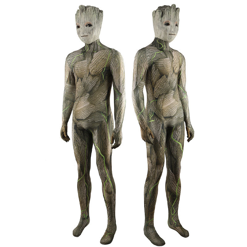 Guardians of the Galaxy Groot Jumpsuit Cosplay Costume — back view