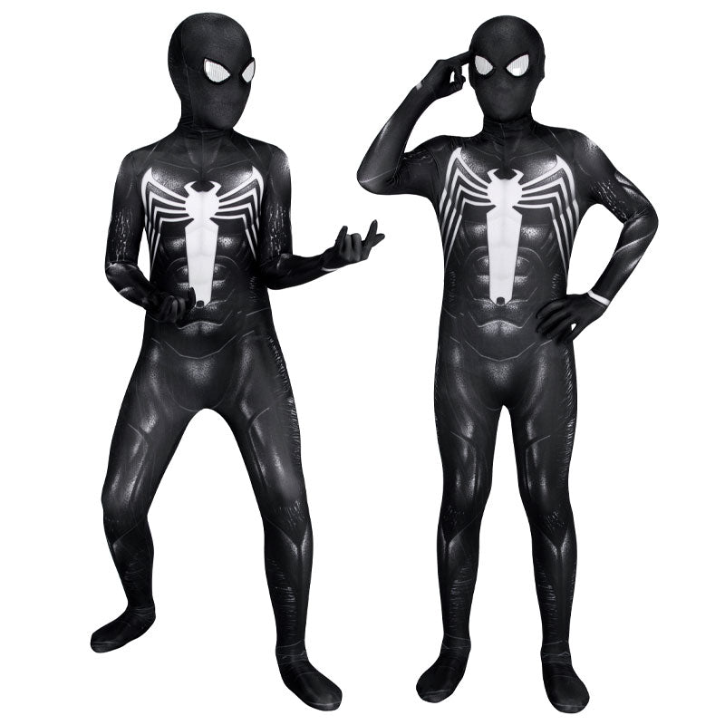 Spider-Man 2 Venom Black Suit Kids Cosplay Costume — back view