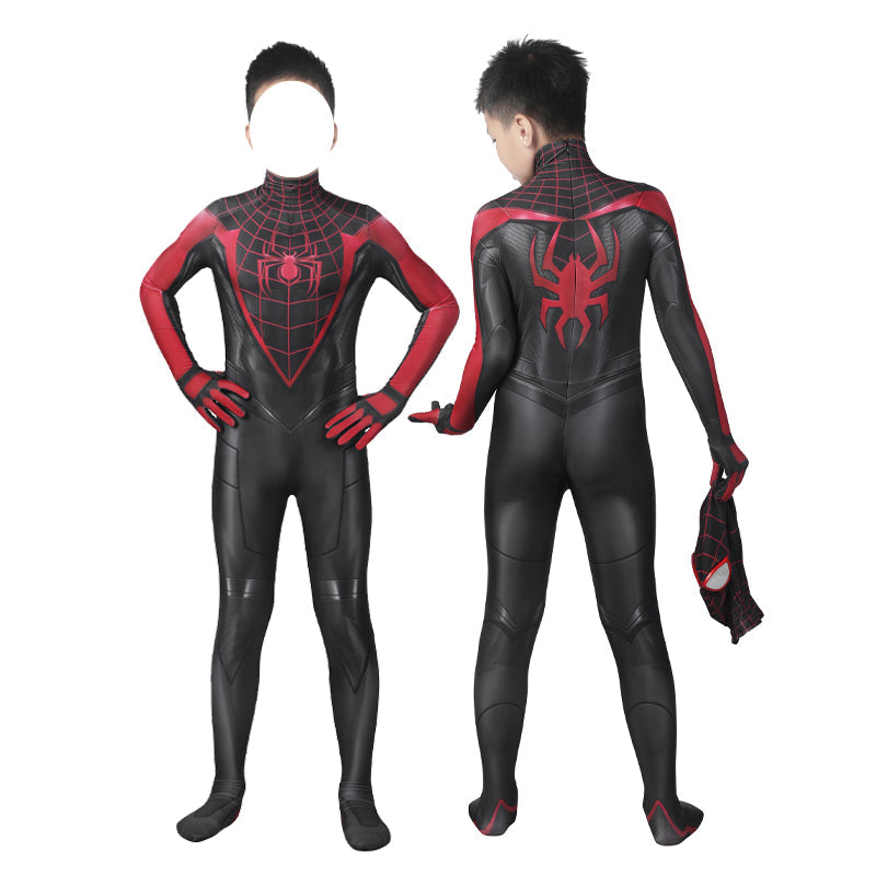 Spiderman PS5 2 Miles Morales Kids Jumpsuit Cosplay Costumes - Magic Stories