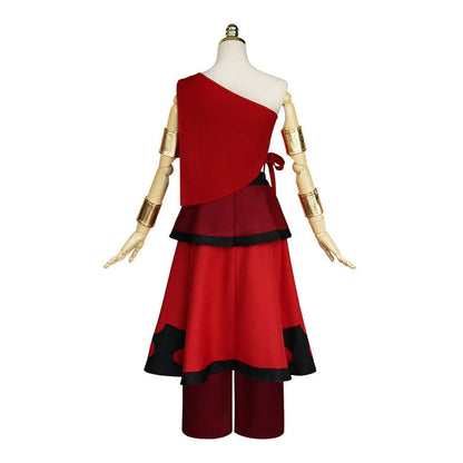 Avatar: The Last Airbender Katara Red Dress Outfit Cosplay Costume - Magic Stories