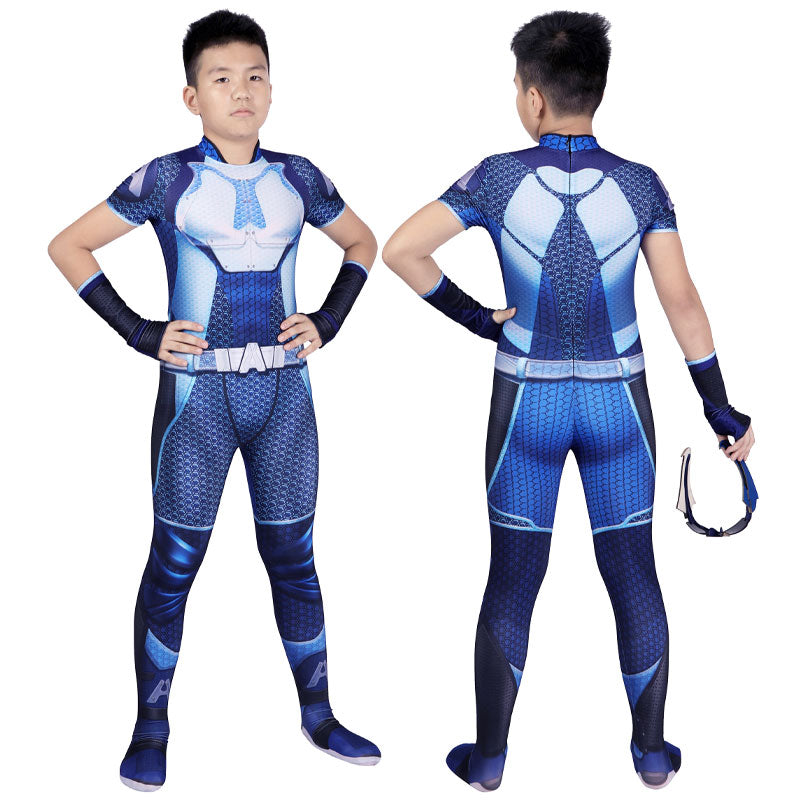 The Boys A-Train Kids Jumpsuit Cosplay Costume — back view