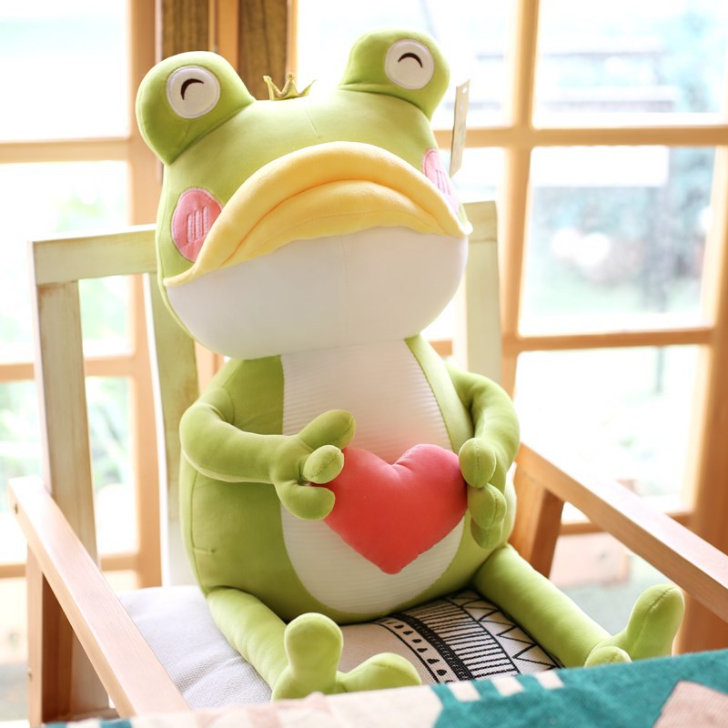 Cute Plush Toy With Big Mouth Love Frog Doll — packaging