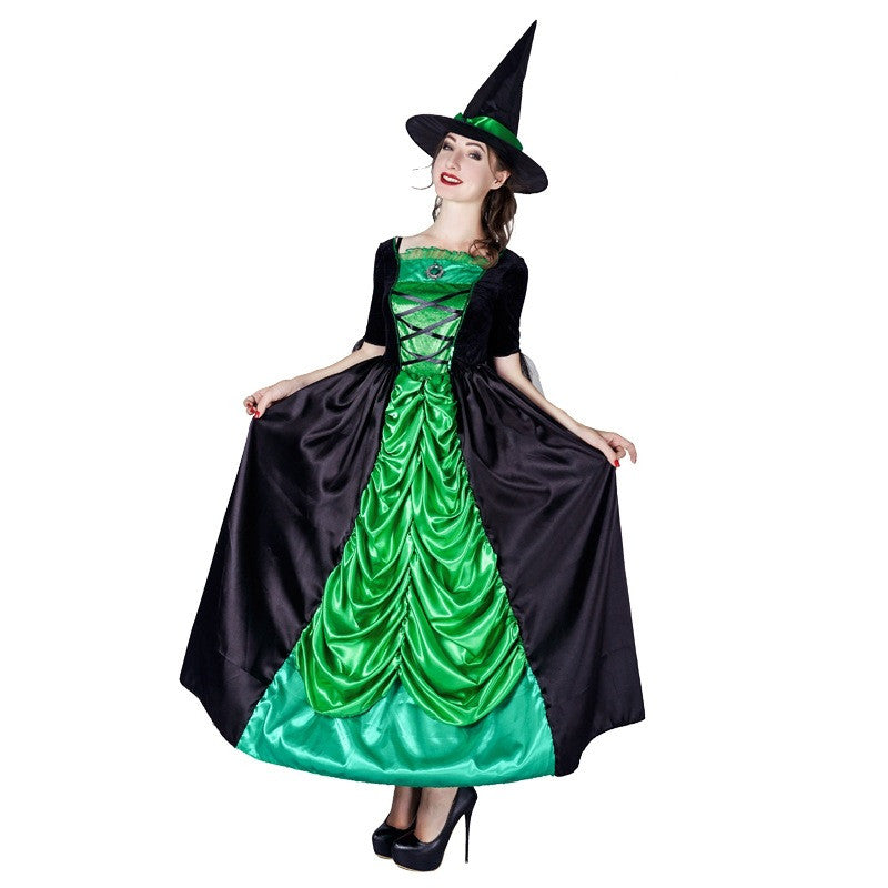 Halloween Women's Witch Green Dress | Magic Stories