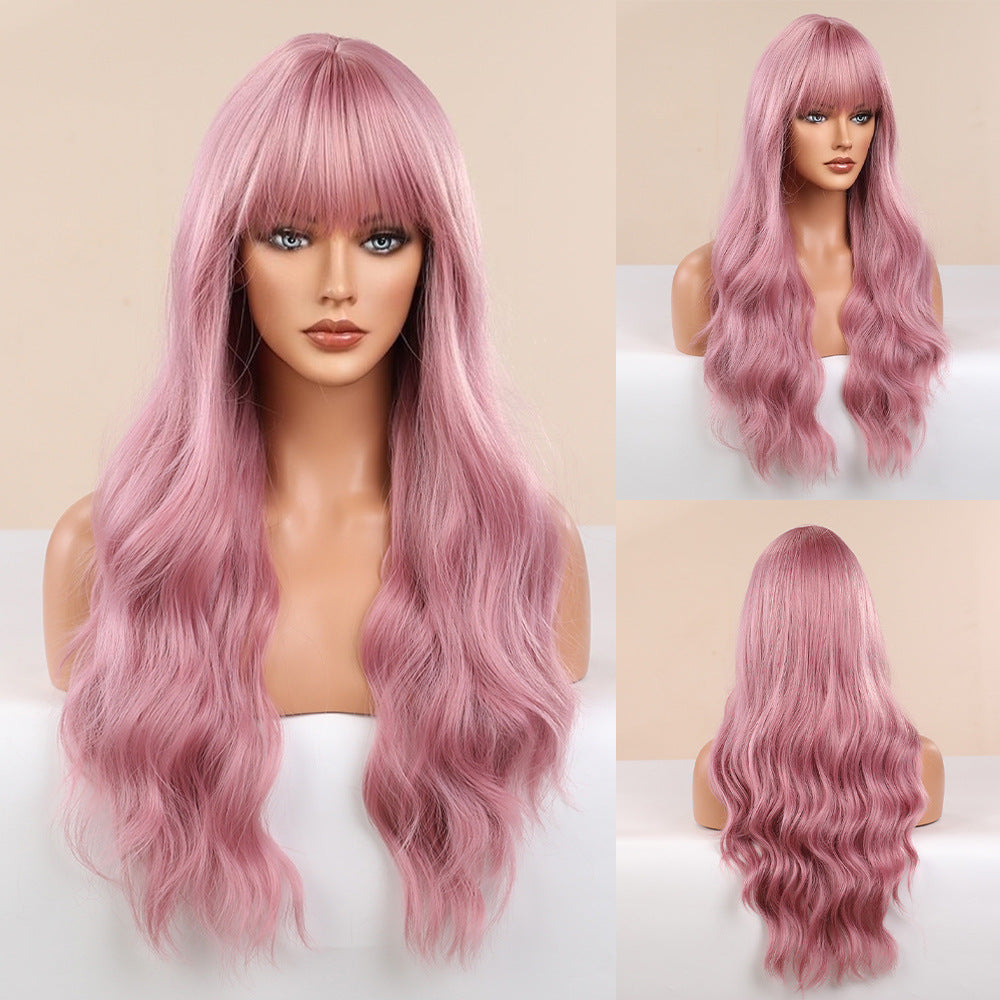 Anime Air Bangs Big Wave Purple Wig | Magic Stories