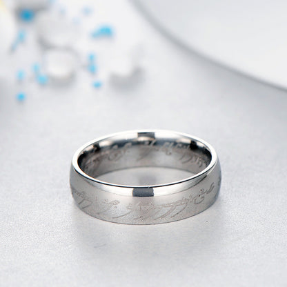 Titanium Steel Couple Ring - Magic Stories