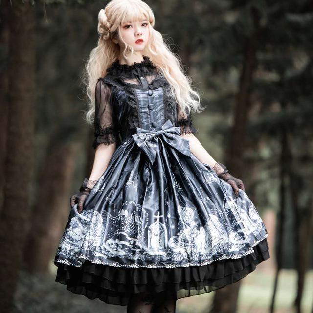 Lolita JSK dress Tomb Prisoner Girl Gothic Dark Jsk Dress Dark Vintage Victorian Princess Party Dress Sleeveless — packaging