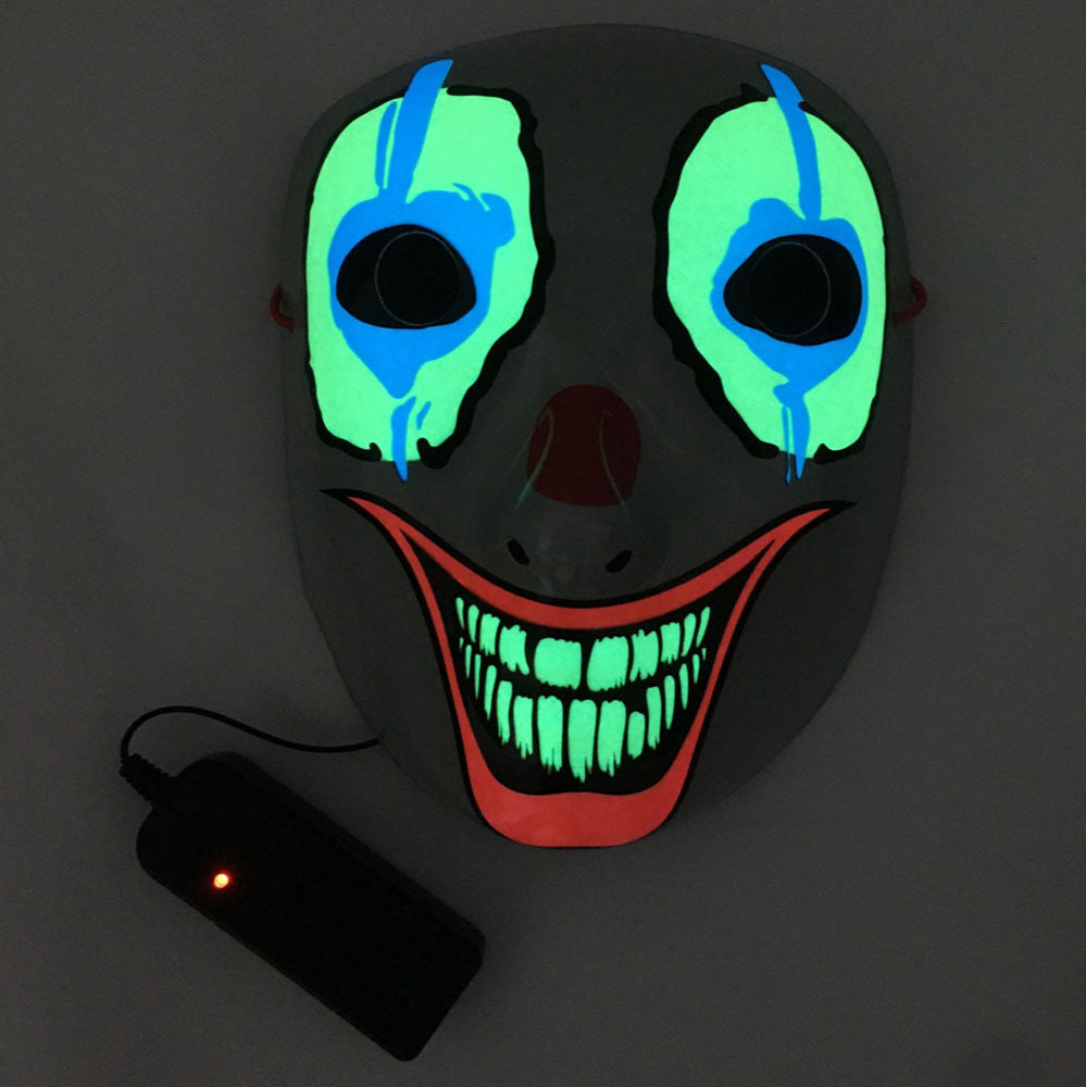 LED Mask Luminous Glowing Halloween Party Mask Neon EL Mask Halloween Cosplay Mask — packaging