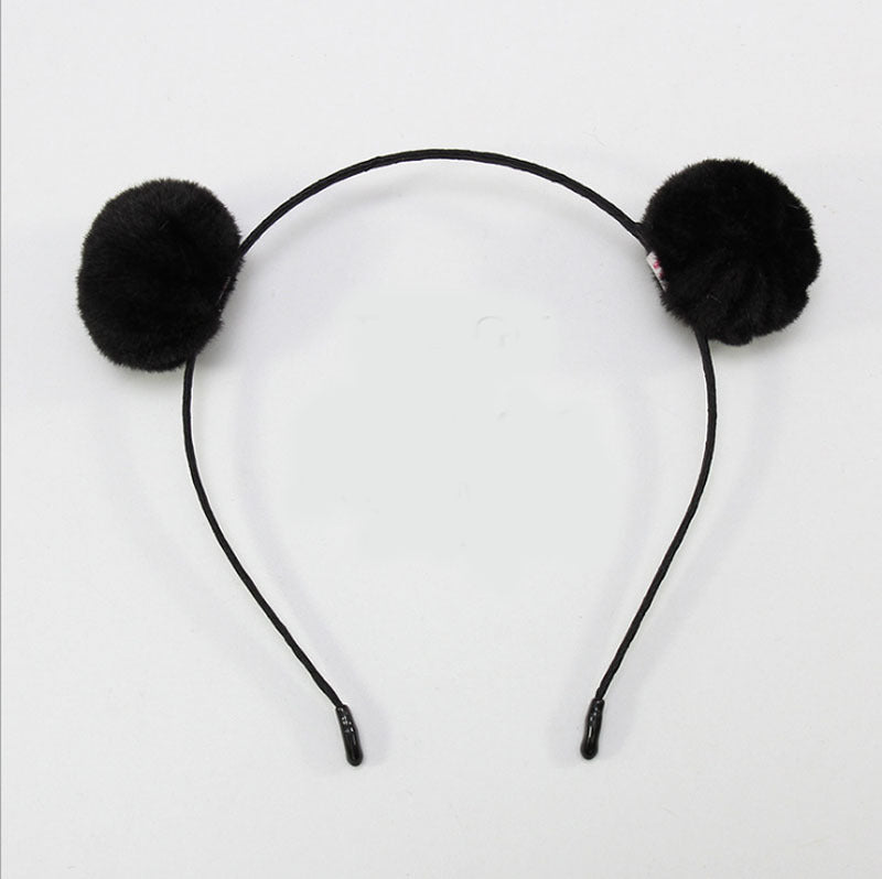 Cute Plush Bells Fox Cat Ears Headband — in use
