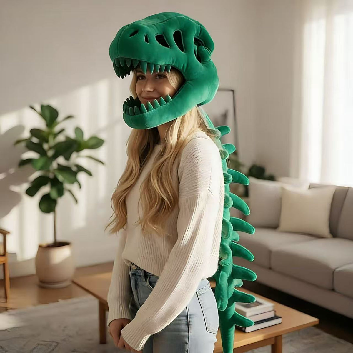 Chinese Dinosaur Skeleton Plush Toy Headgear | Magic Stories