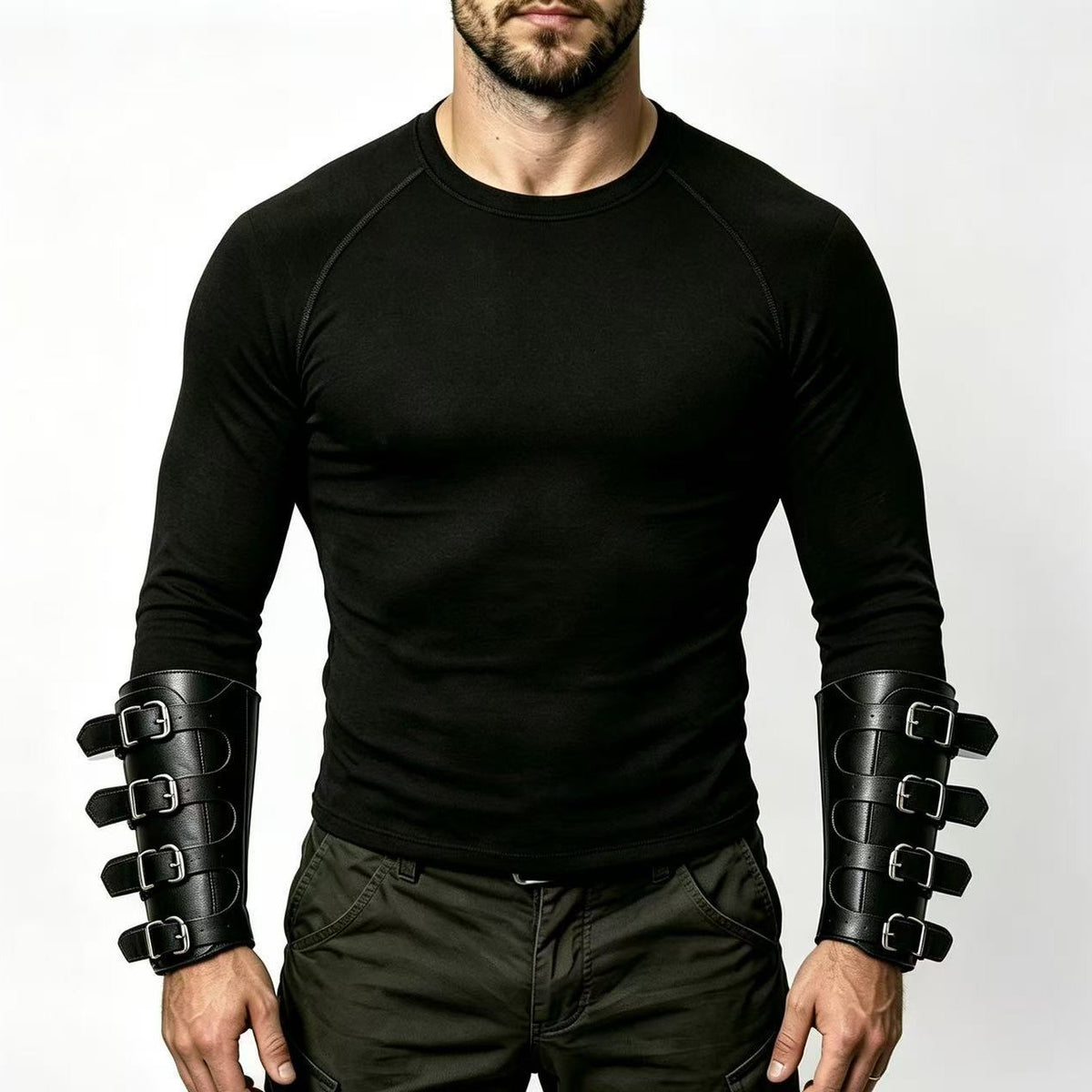 Leather Wrist Guard Set Armor Costume Prop Cosplay Protective Wristband