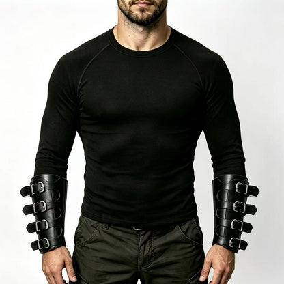 Leather Wrist Guard Set Armor Costume Prop Cosplay Protective Wristband