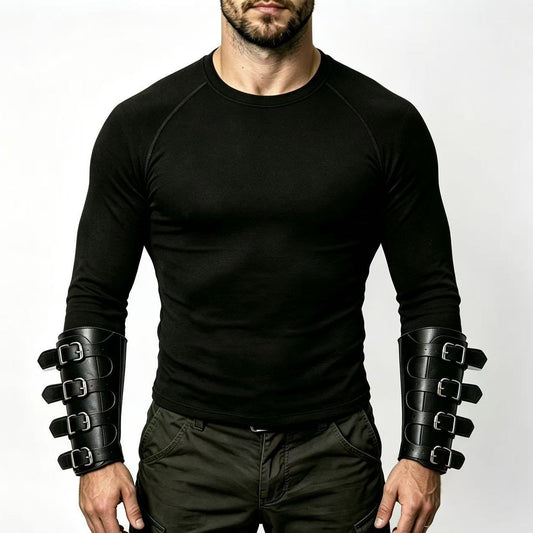 Leather Wrist Guard Set Armor Costume Prop Cosplay Protective Wristband