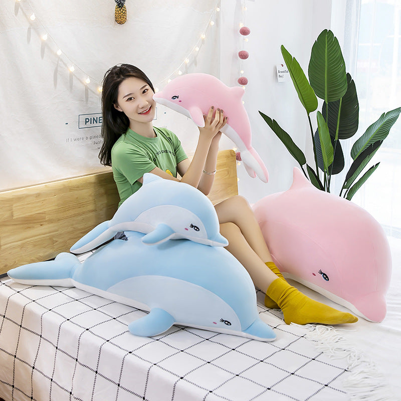 Dolphin Plush Toy Ragdoll Long Pillow | Magic Stories