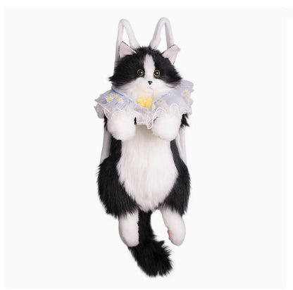 Cow Cat Backpack Simulation Plush Toy — side view
