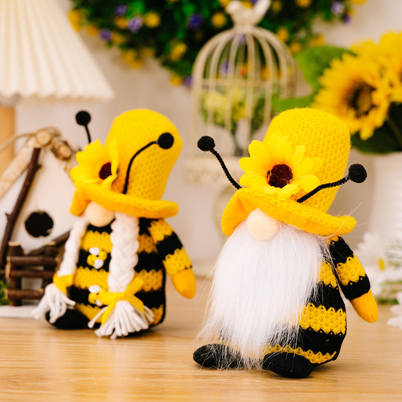 Bee Sunflower Standing Plush Toy | Magic Stories