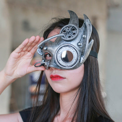 Mechanical Steampunk Retro Half Face Mask | Magic Stories
