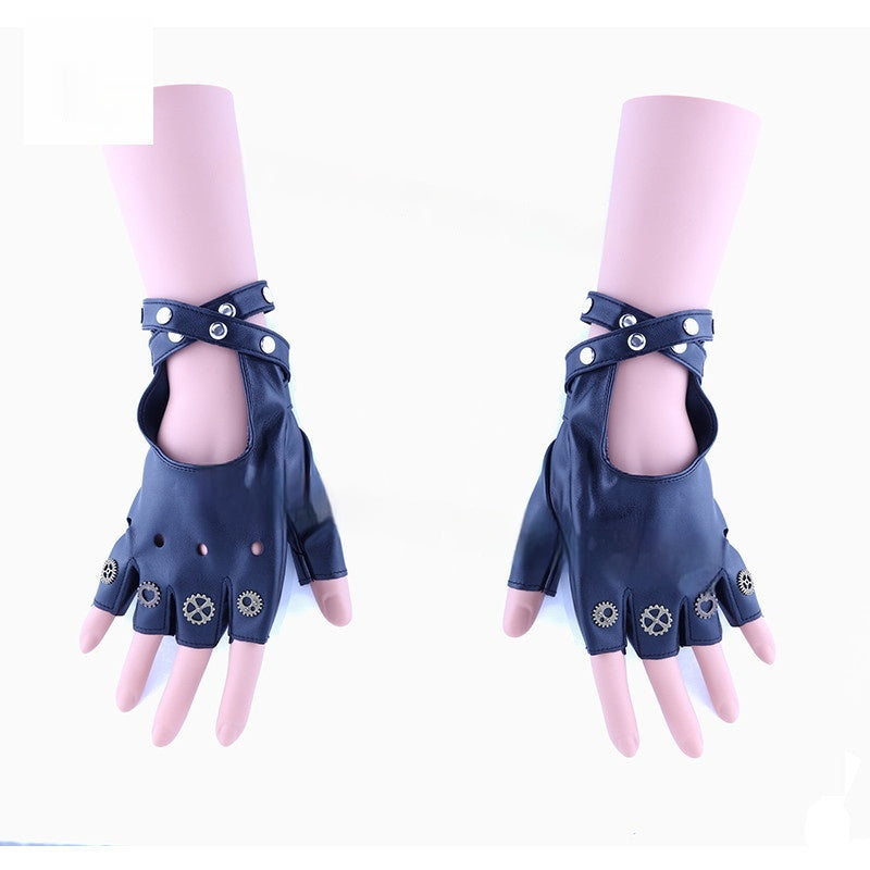 Women's Black Stylish Gothic Rose Bow Gloves | Magic Stories