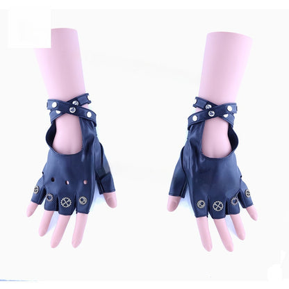 Women's Black Stylish Gothic Rose Bow Gloves | Magic Stories