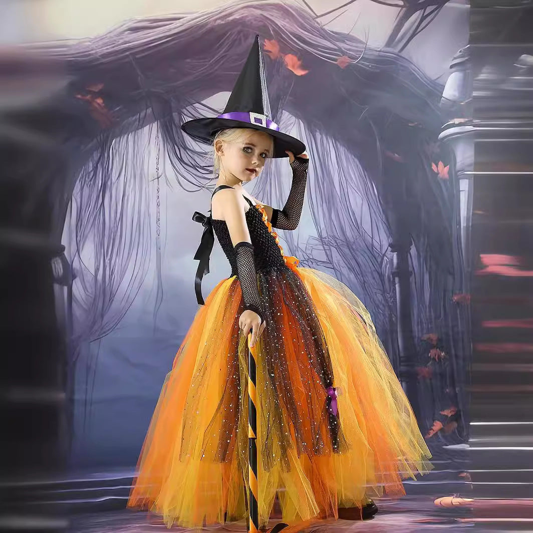 Cosplay Witch Pettiskirt Witch Cosplay Costume Wizard Skirt — back view