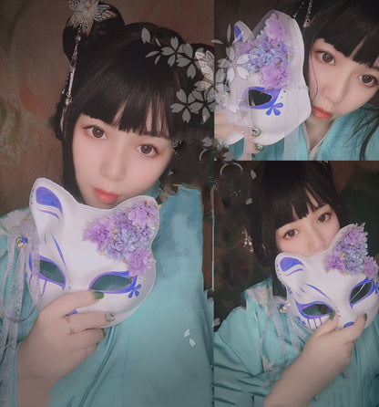 Hand Drawn Anime Fox Cat Mask | Magic Stories